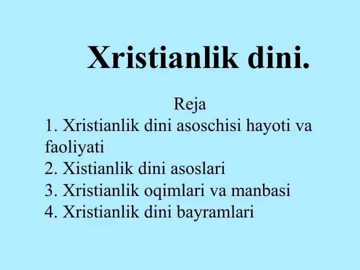 Xristianlik dini