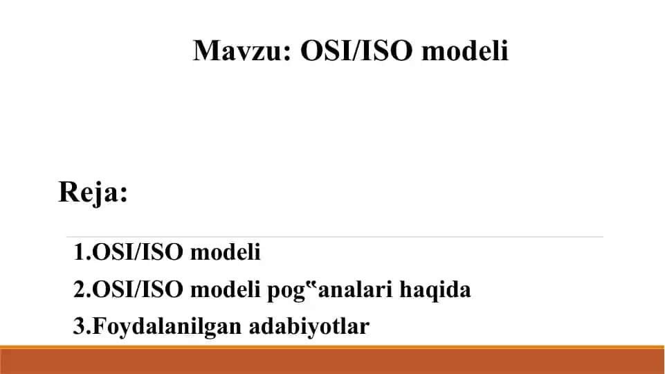OSI/ISOmodeli