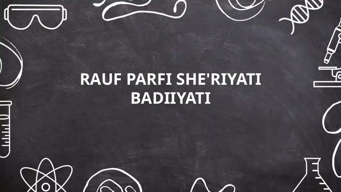 Rauf Parfi she'riyati badiiyati