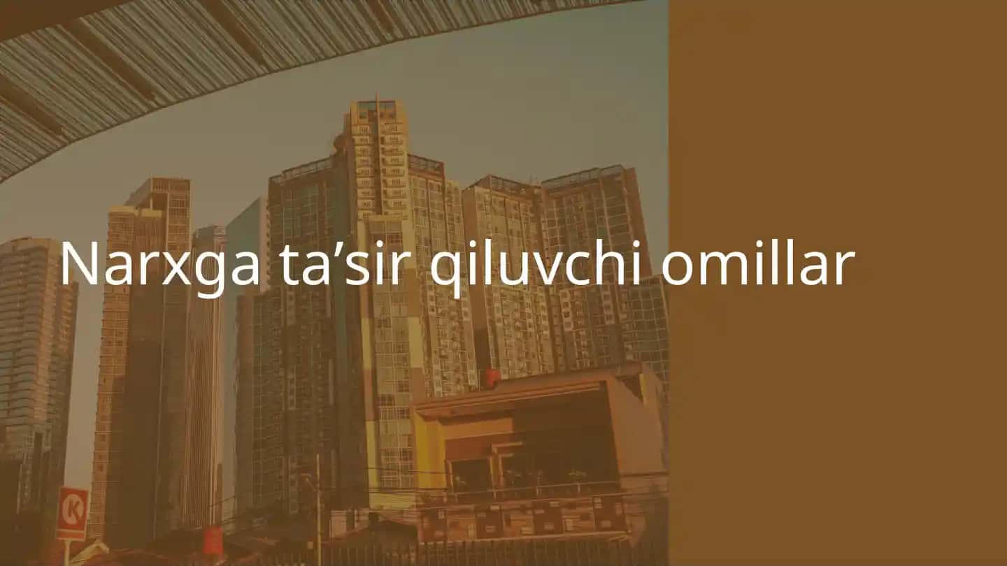 Narxga ta'sir qiluvchi omillar