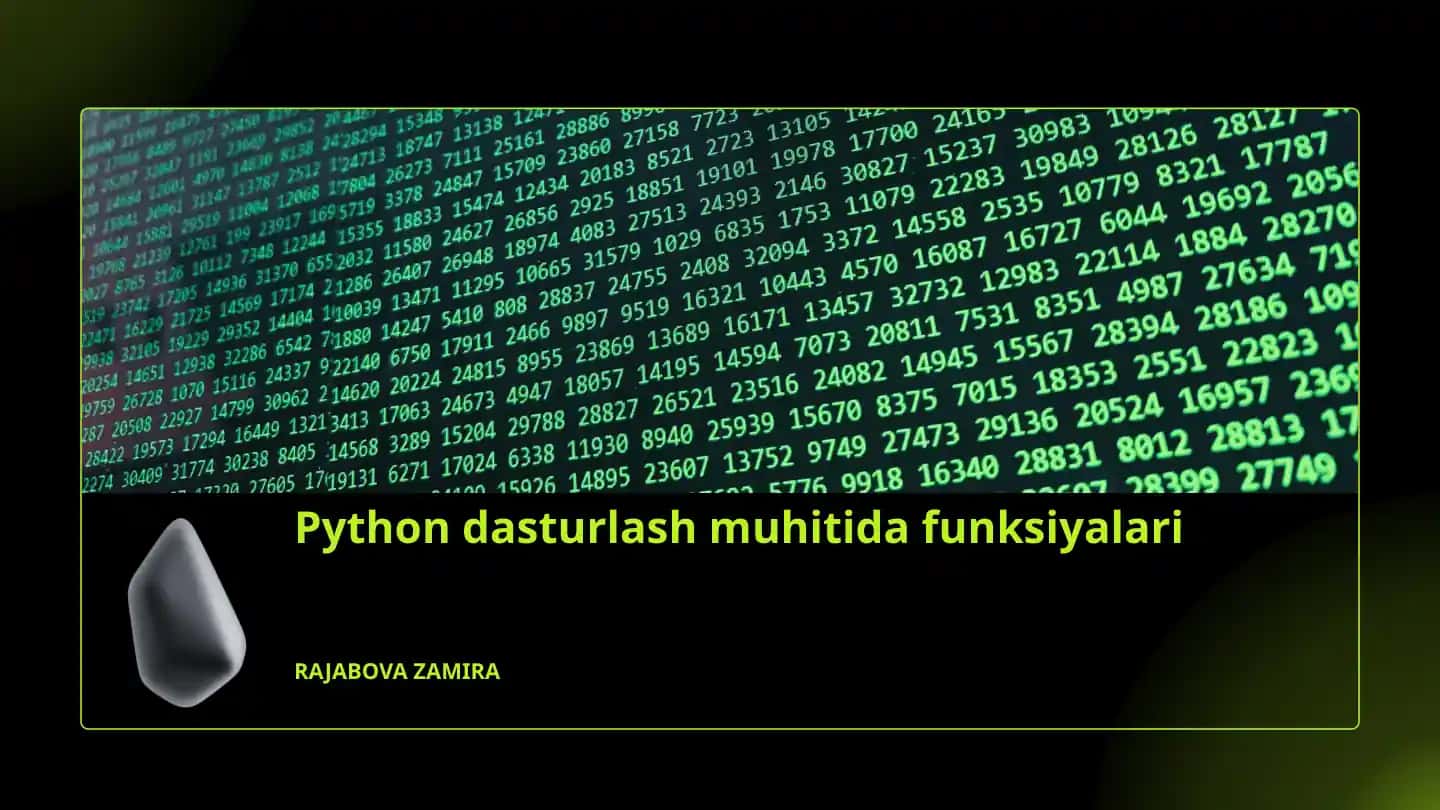 Python funksiyalari