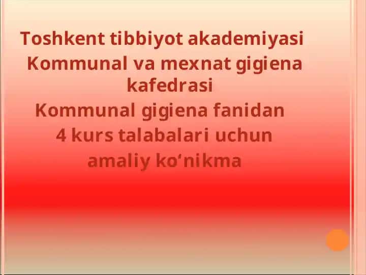 ICHIMLIK SUVINING LABORATORIYA TEKSHIRISHI NATIJALARINING TAHLILI VA UNI BAHOLASH