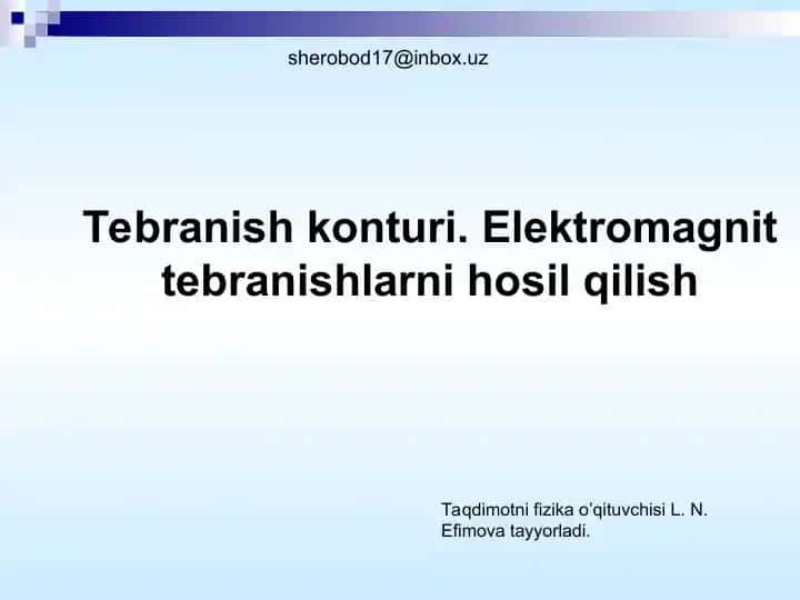 Tebranish konturi