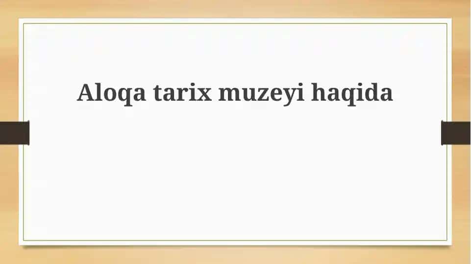 Aloqa tarixi muzeyi
