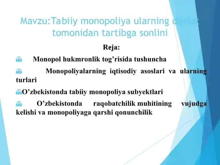 Tabiiy Monopoliya haqida