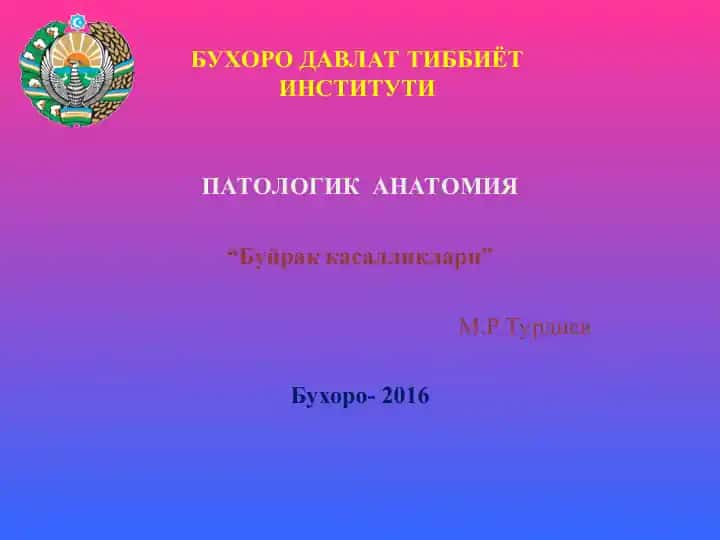 Буйрак касалликлари
