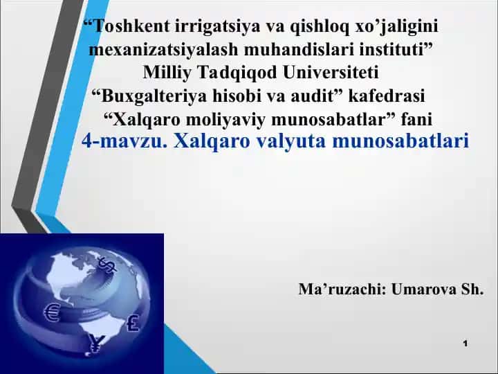 Xalqaro valyuta munosabatlari