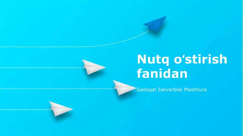 Nutq oʻstirish fanidan