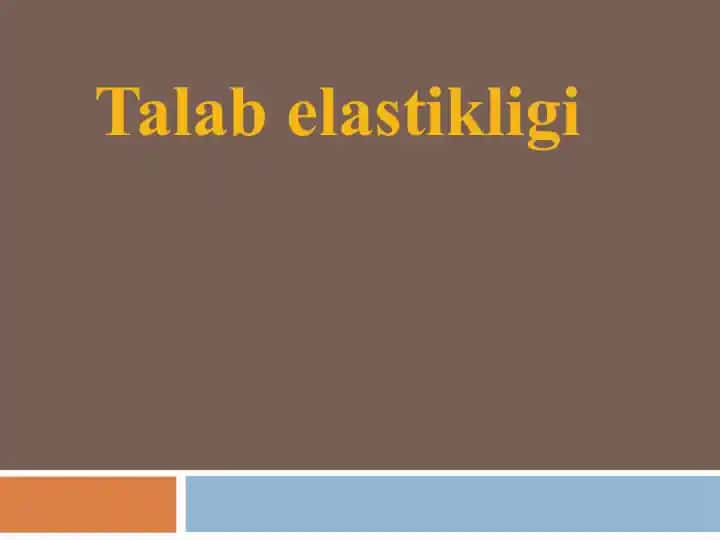 Talab elastikligi
