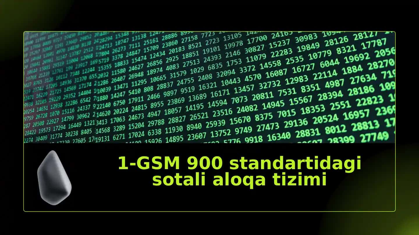 GSM 900 standartidagi sotali aloqa tizimi