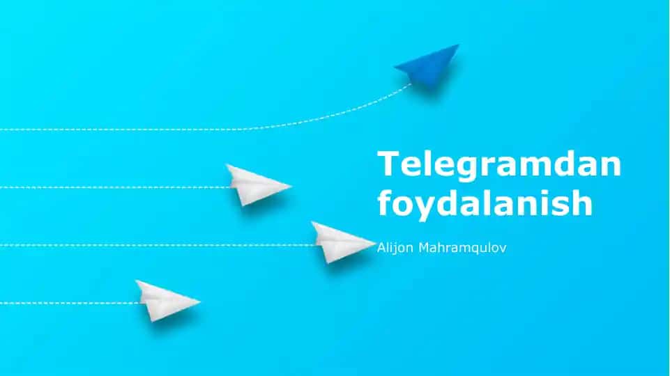 Telegramdan foydalanish