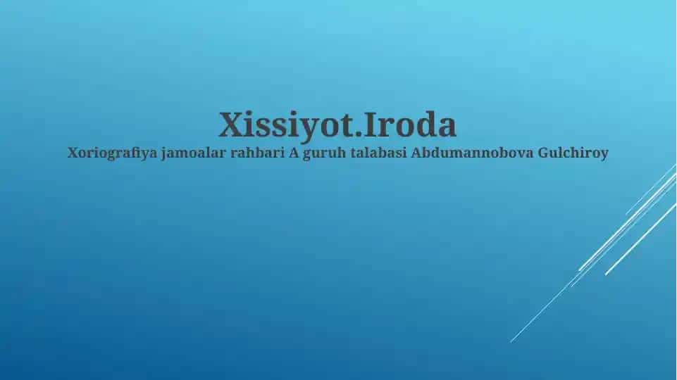 Xissiyot.Iroda