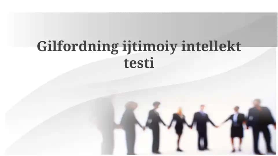 Gilfordning ijtimoiy intellekt testi
