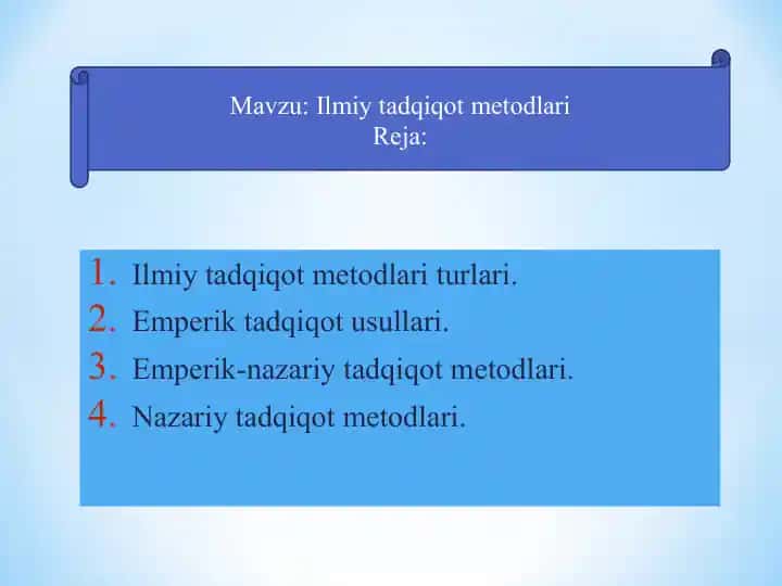 Ilmiy tadqiqot metodlari