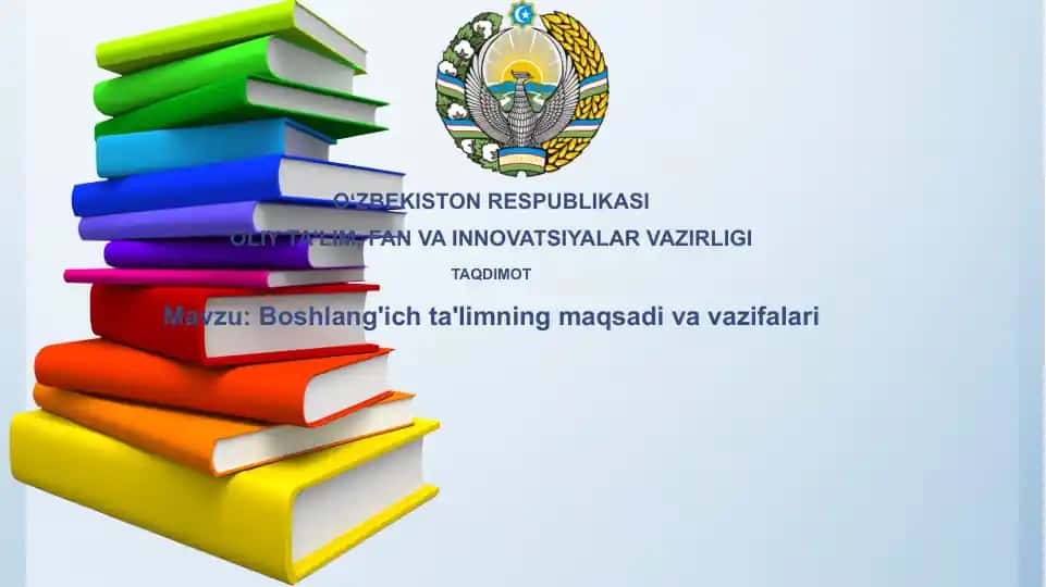 Boshlang'ich ta'limning maqsadi