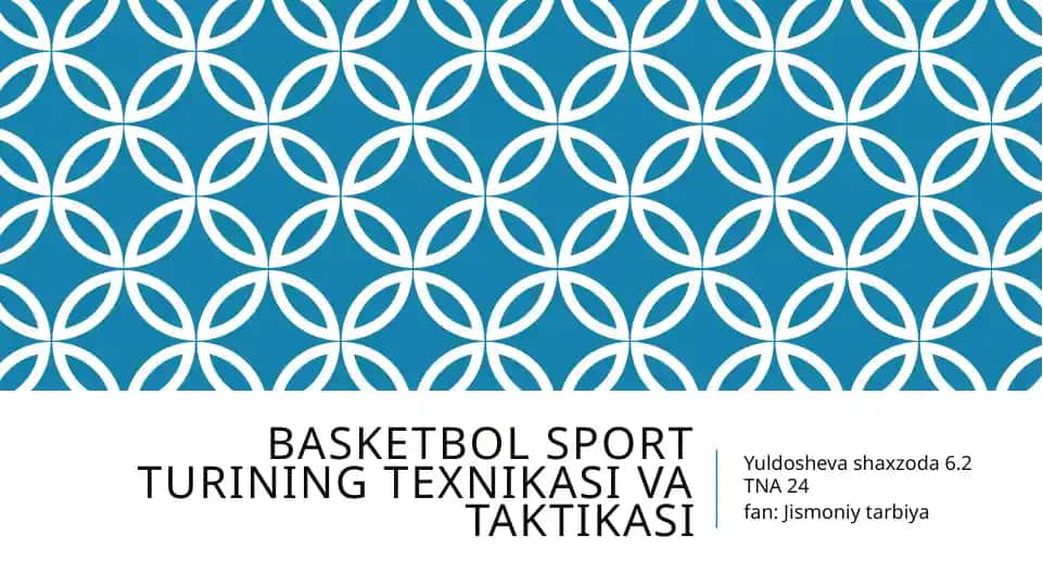 Basketbolsportturiningtexnikasivataktikasi