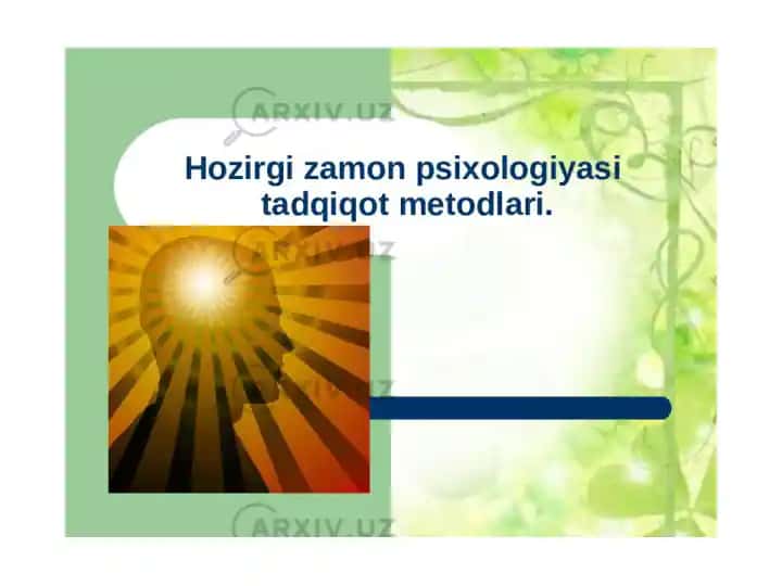 Hozirgi zamon psixologiyasi