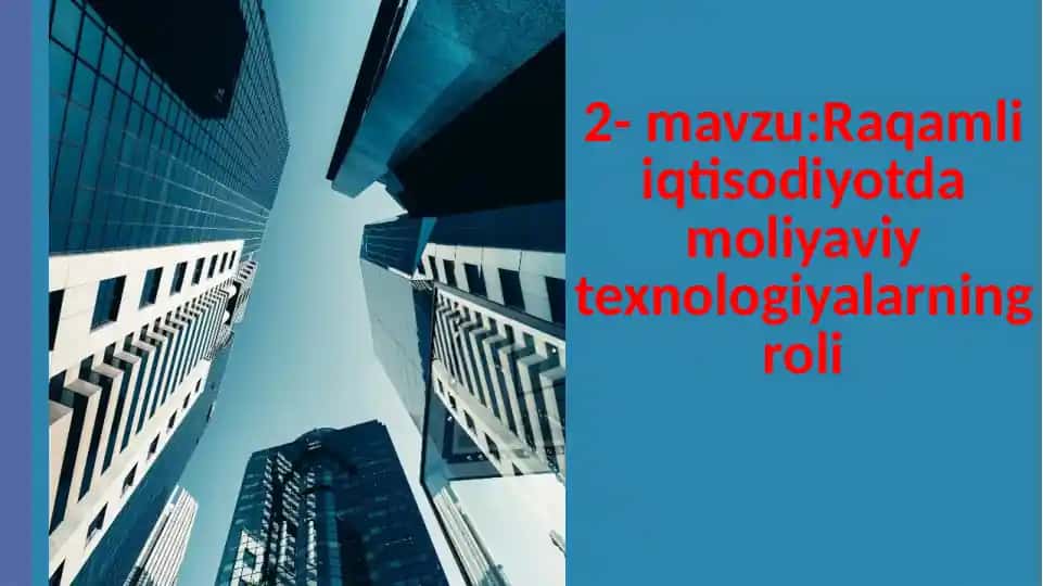 Moliyaviy Texnologiyalar