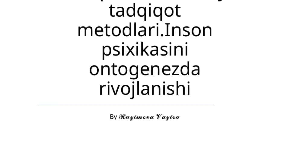 Umumiy psixologiya