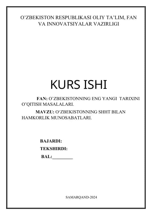 O‘ZBEKISTONNING ENG YANGI TARIXINI O’QITISH MASALALARI