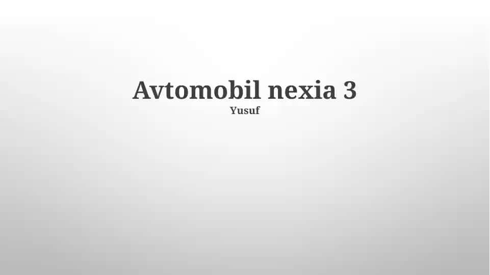 Nexia 3