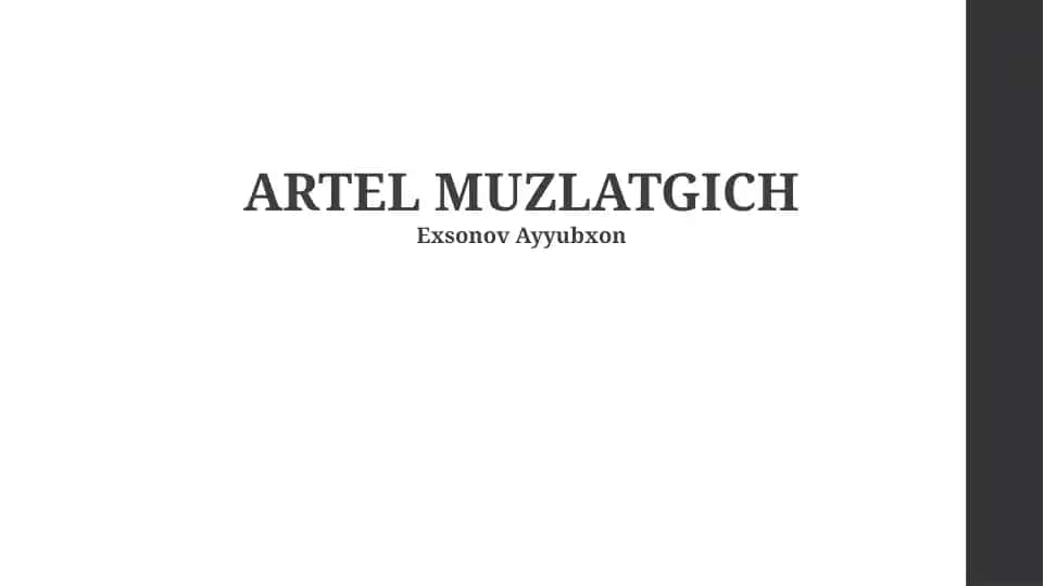 Artel Sovutgichlari