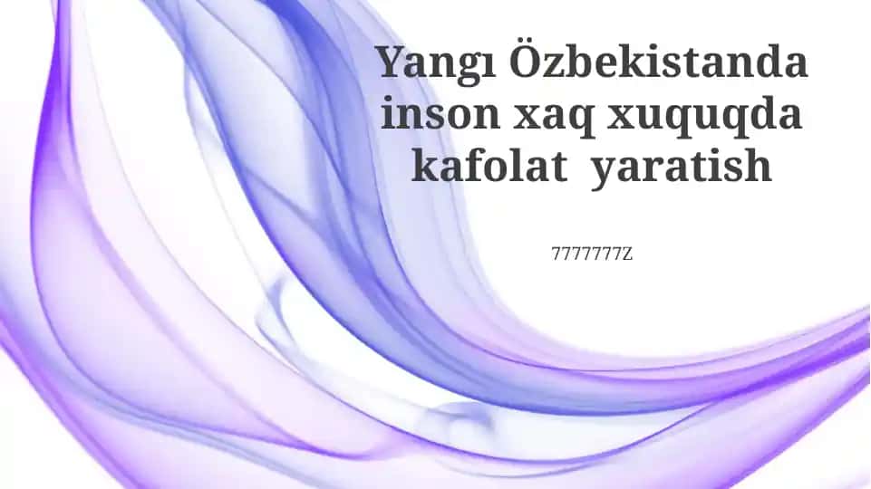 O'zbekistondagi Hozirgi Inson Huquqlari Vaziyati