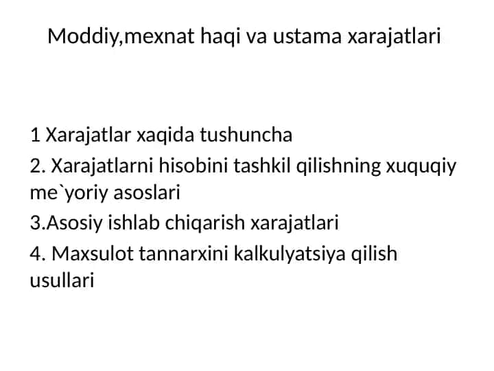 Ishlab chiqarish xarajatlari