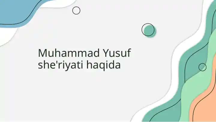 Muhammad Yusuf she'riyati haqida