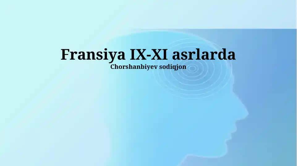 Fransiya IX-XI asrlarda