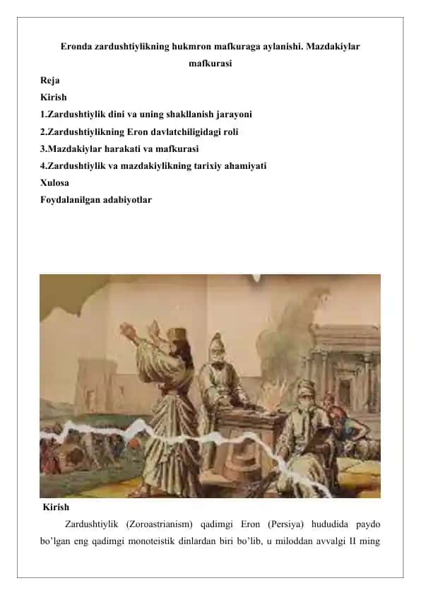 Zardushtiylikning Hukmron Mafkuraga Aylanishi