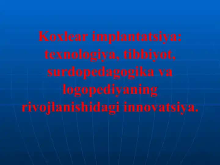 Koxlear implantatsiya
