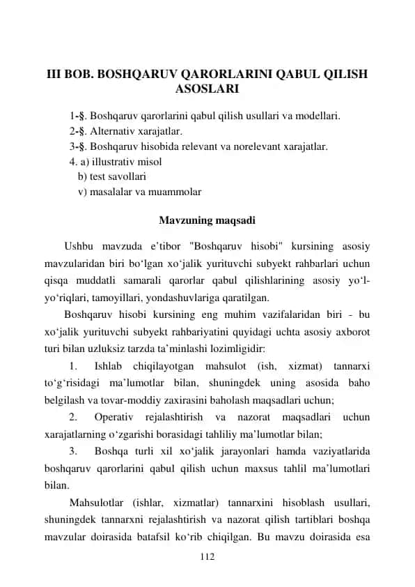 Boshqaruv Qarorlarini Qabul Qilish Asoslari