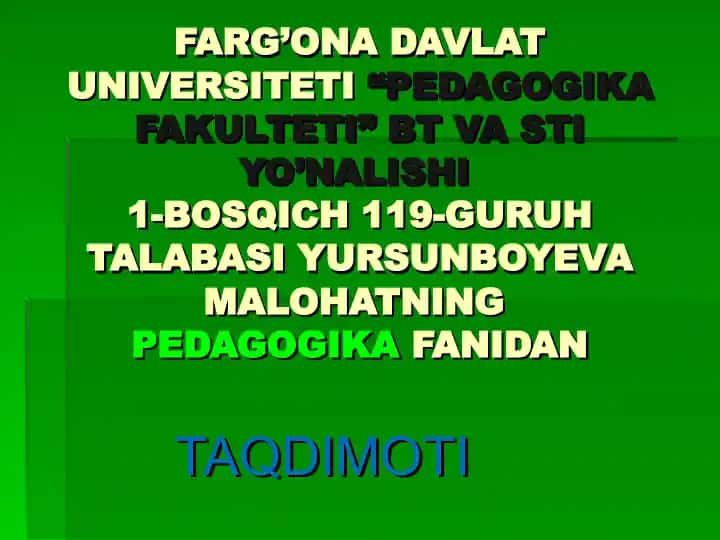 HOUA ArIMAD YASSAVIY HAYOTI VA PEDAGOGIK QARASHLARI