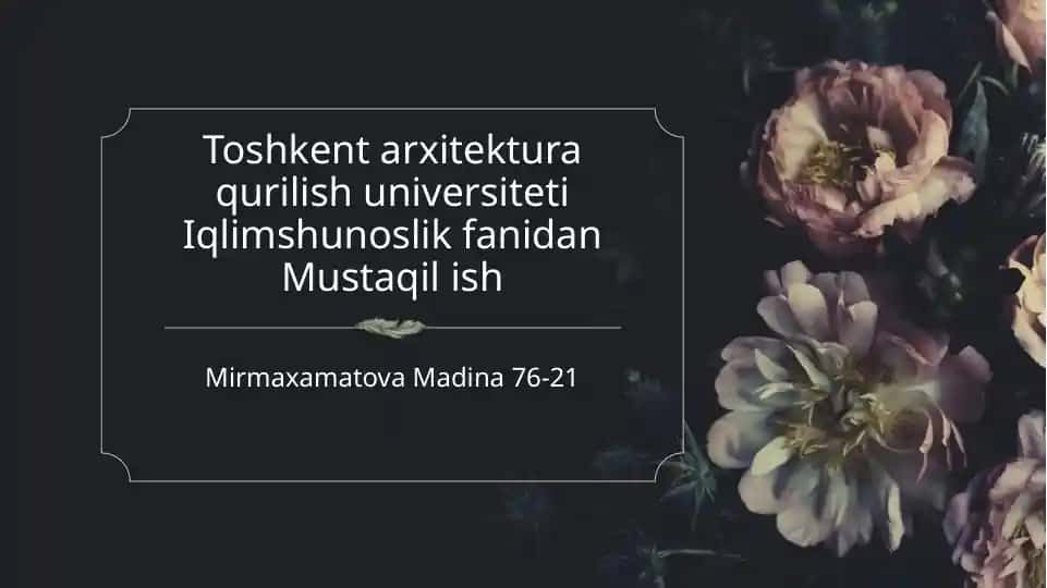 Quyosh energiyasining atmosfera va yer sirtidagi o’zgarishlari