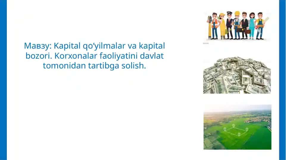 Kapital bozori va kapital qo‘yilmalari