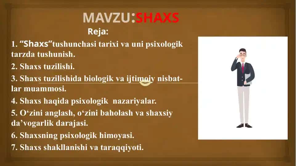 Shaxs psixologiyasi