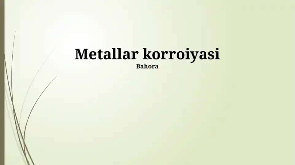 Metallar korroiyasi