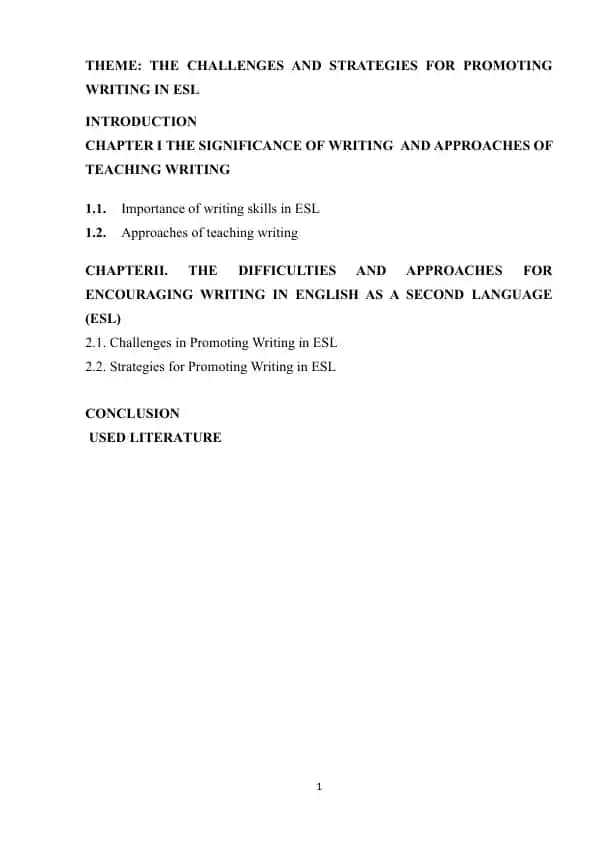 THE CHALLENGES AND STRATEGIES FOR PROMOTING WRITING IN ESL
