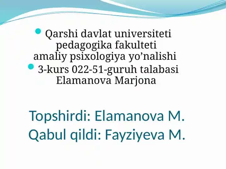 Psixologik xizmatning yuzaga kelishi tarixi