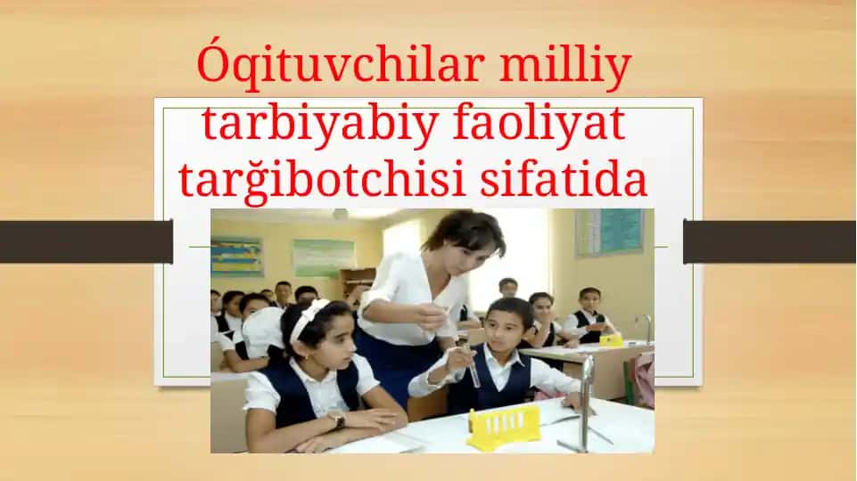 Milliy Tarbiyabiy Faoliyatlar