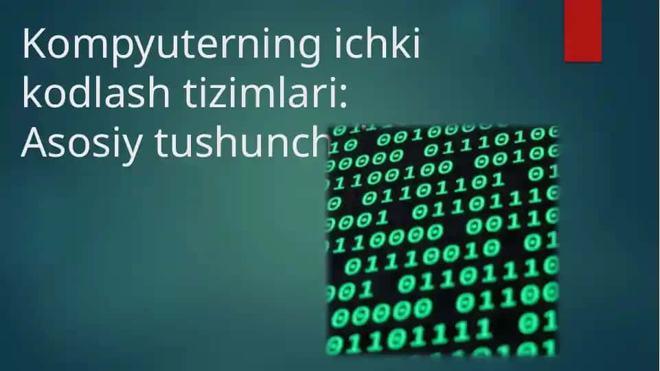 Kompyuterning ichki kodlashtirishimlari