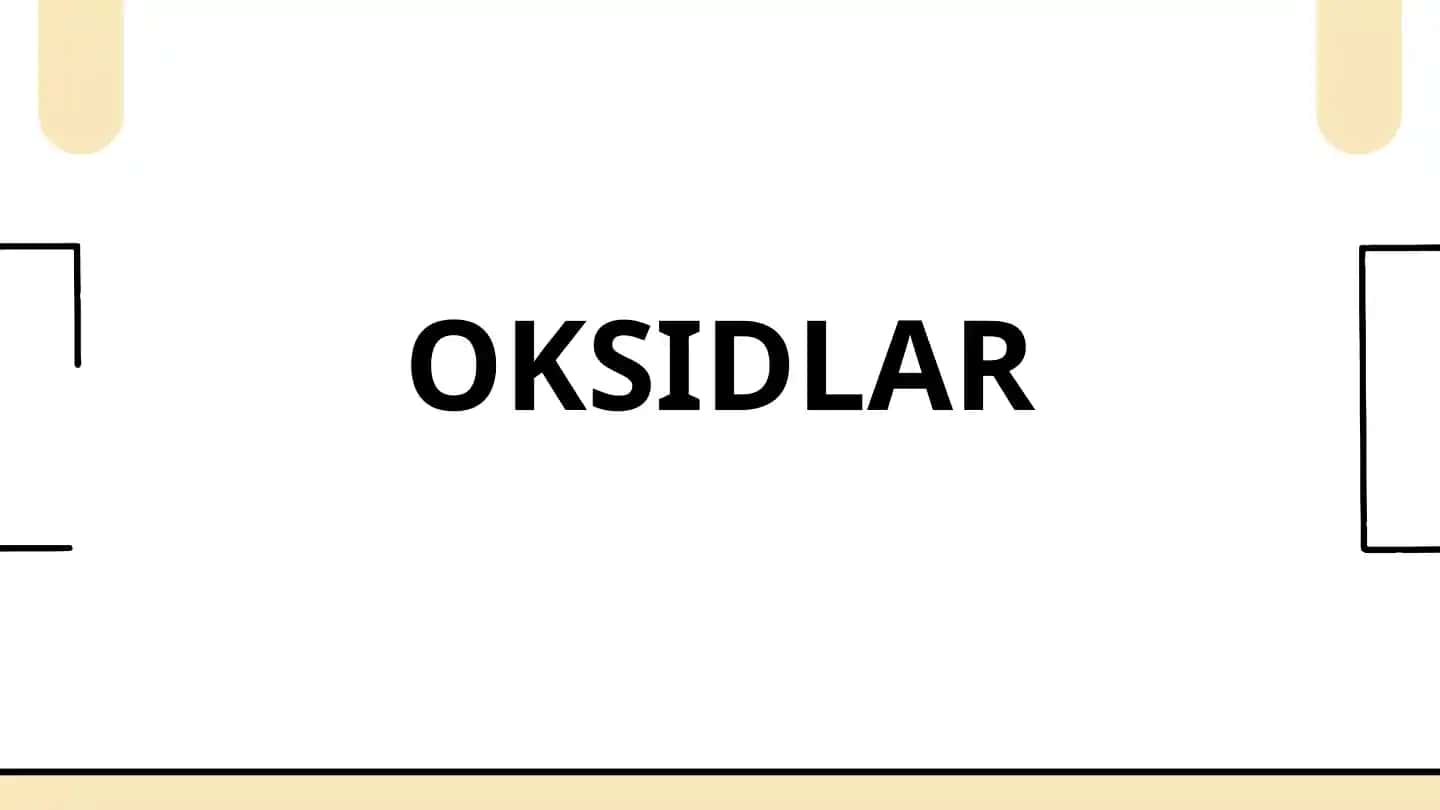 Oksidlar