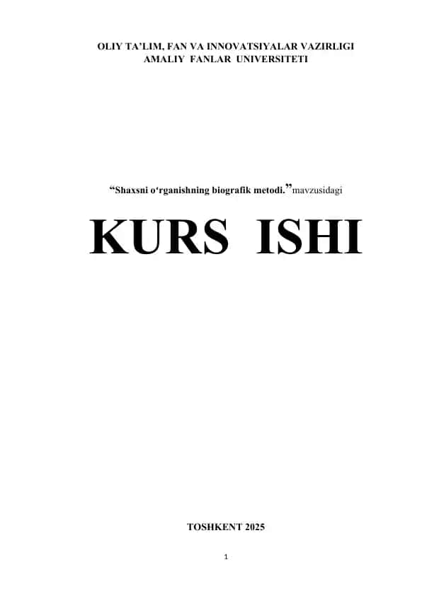 Shaxsni o‘rganishning biografik metodi