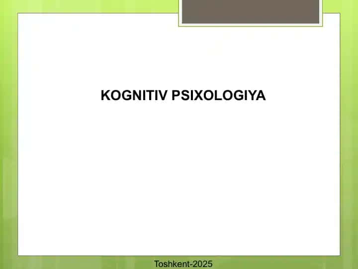 Kognitiv psixologiya