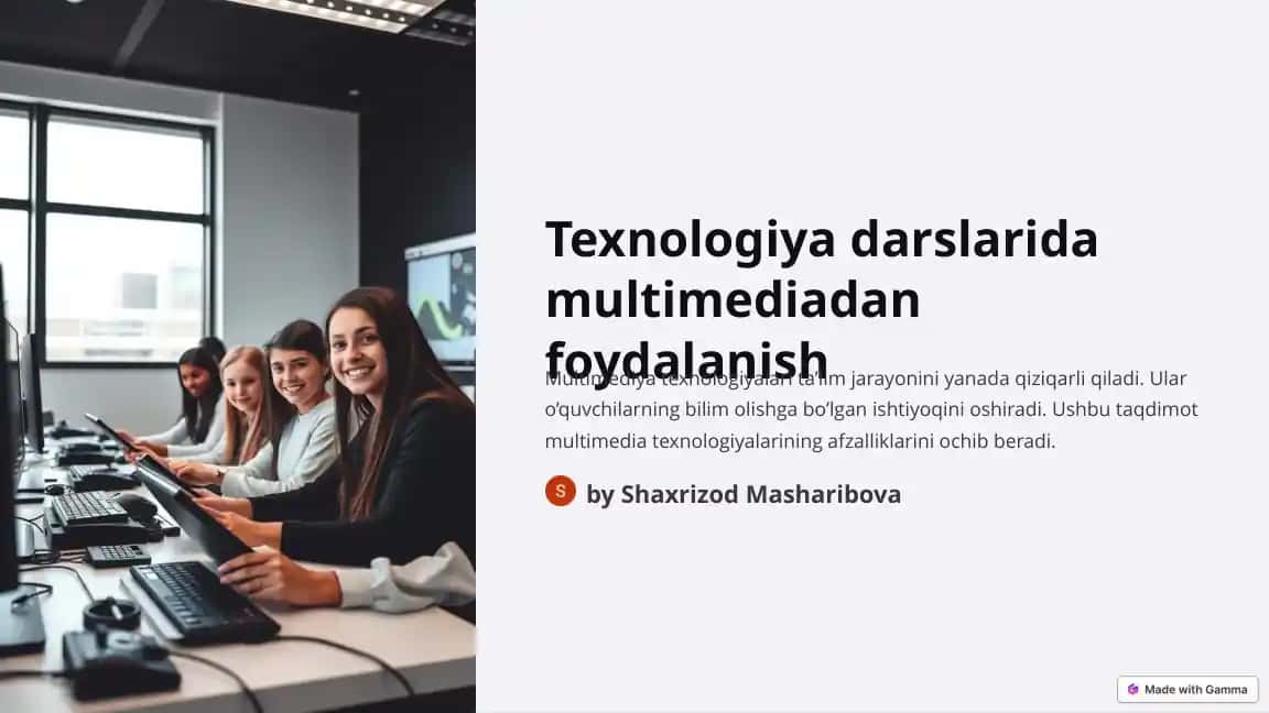 Multimediadan foydalanish