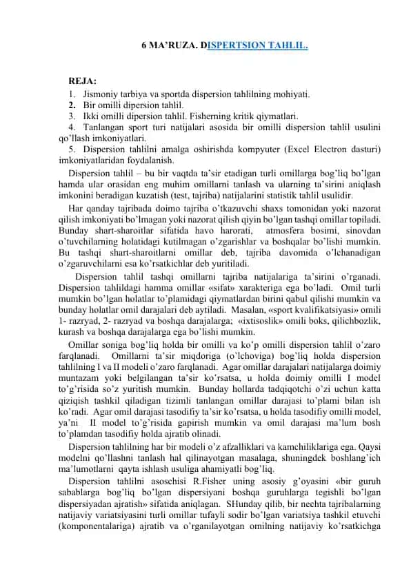 Dispersion tahlil