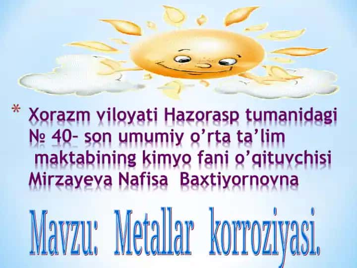 Metallar korroziyasi