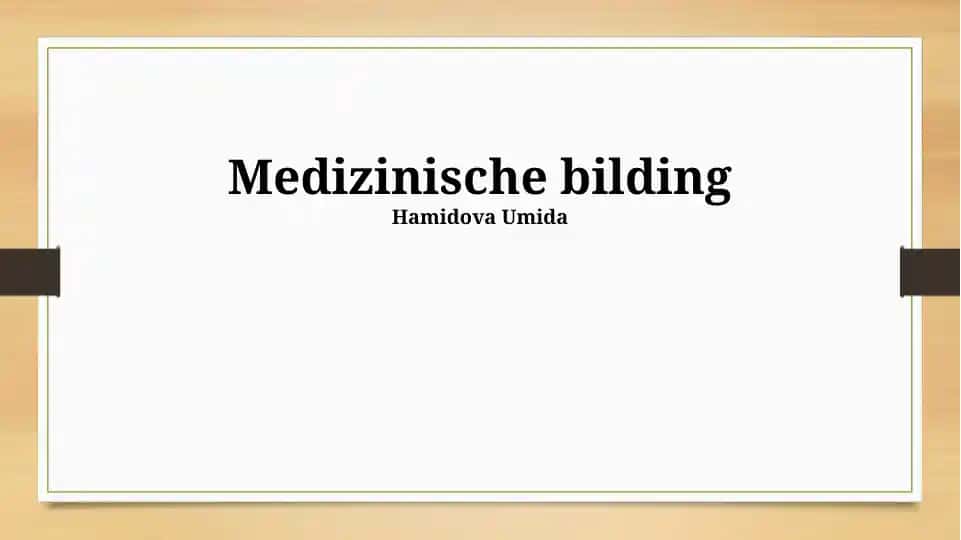 Medizinische Bildgebung