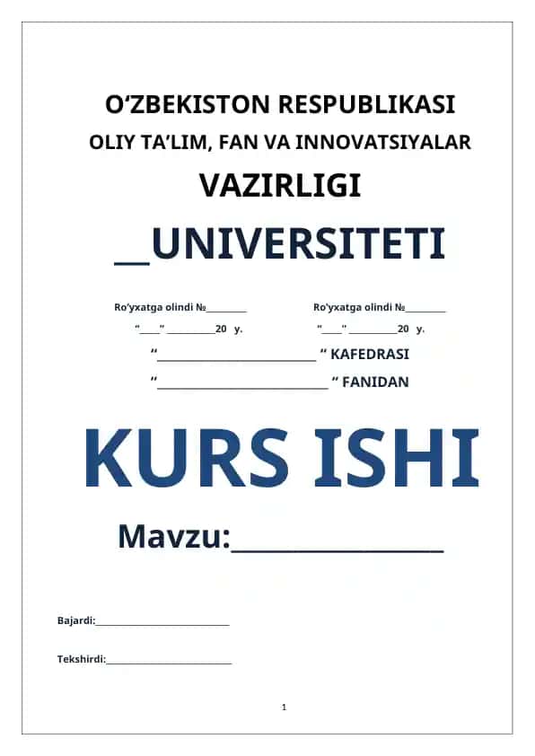 Siyosiy Madaniyat haqida Kurs ishi
